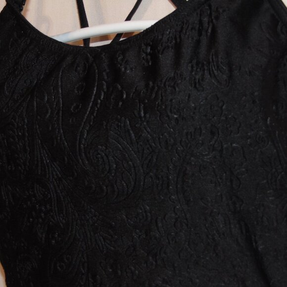 Capezio Black on Black Adjustable Leotard M - Picture 2 of 7